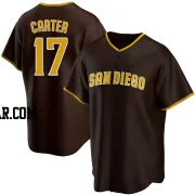 Joe Carter Men's San Diego Padres Brown Replica Road Jersey