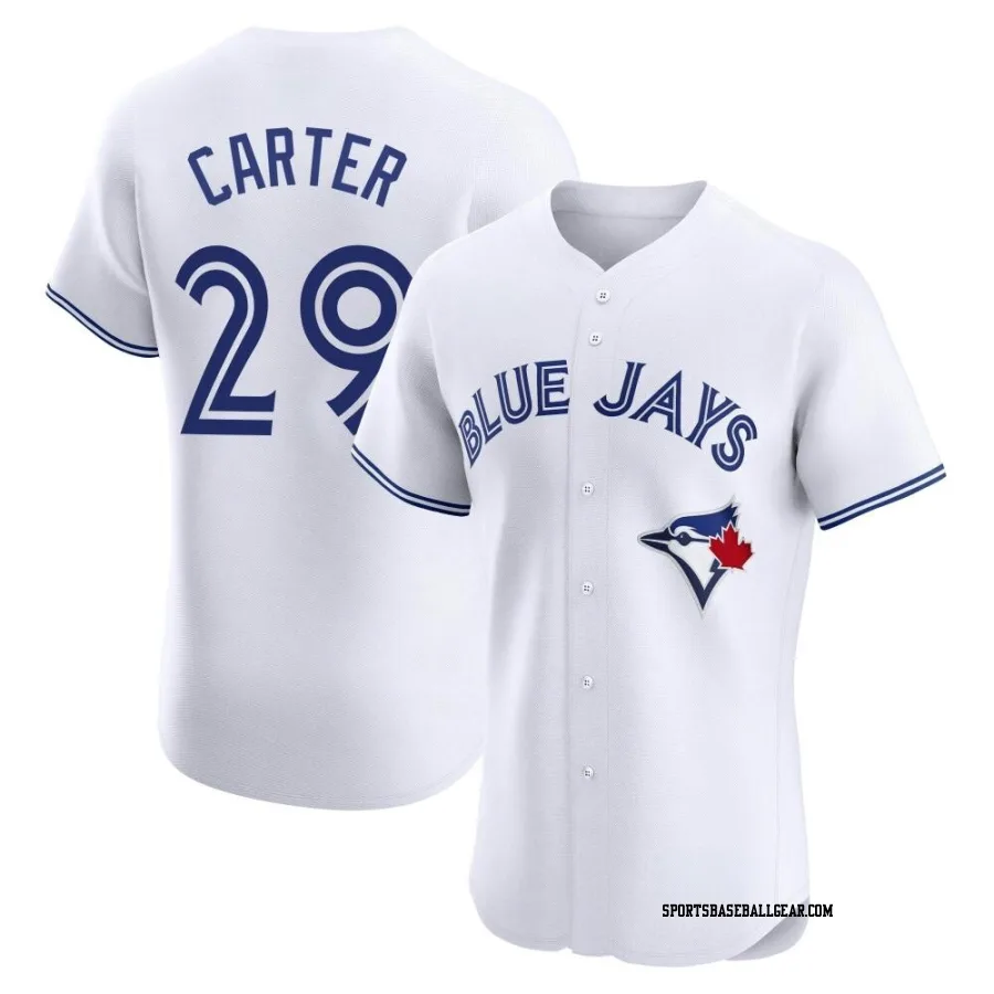 Joe Carter Men's Toronto Blue Jays White Elite Home Jersey