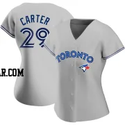 Joe Carter Women's Toronto Blue Jays Gray Authentic Road Jersey