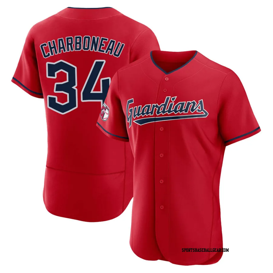 Joe Charboneau Men's Cleveland Guardians Red Authentic Alternate Jersey