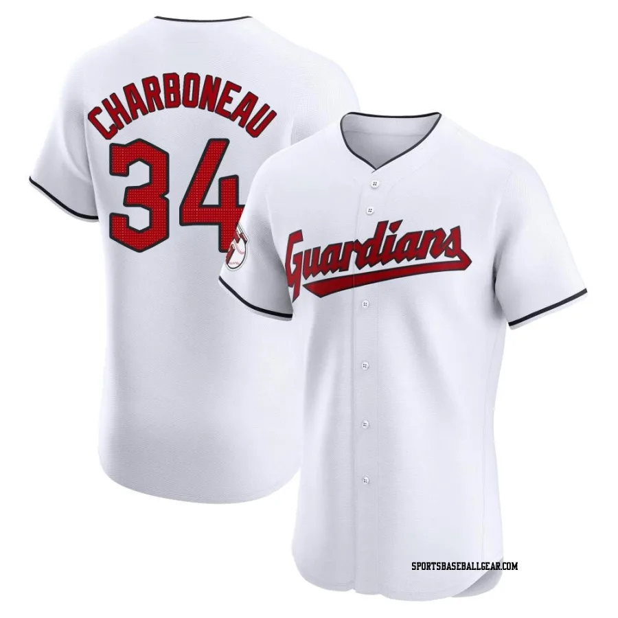 Joe Charboneau Men's Cleveland Guardians White Elite Home Jersey