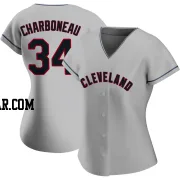 Joe Charboneau Women's Cleveland Guardians Gray Authentic Road Jersey