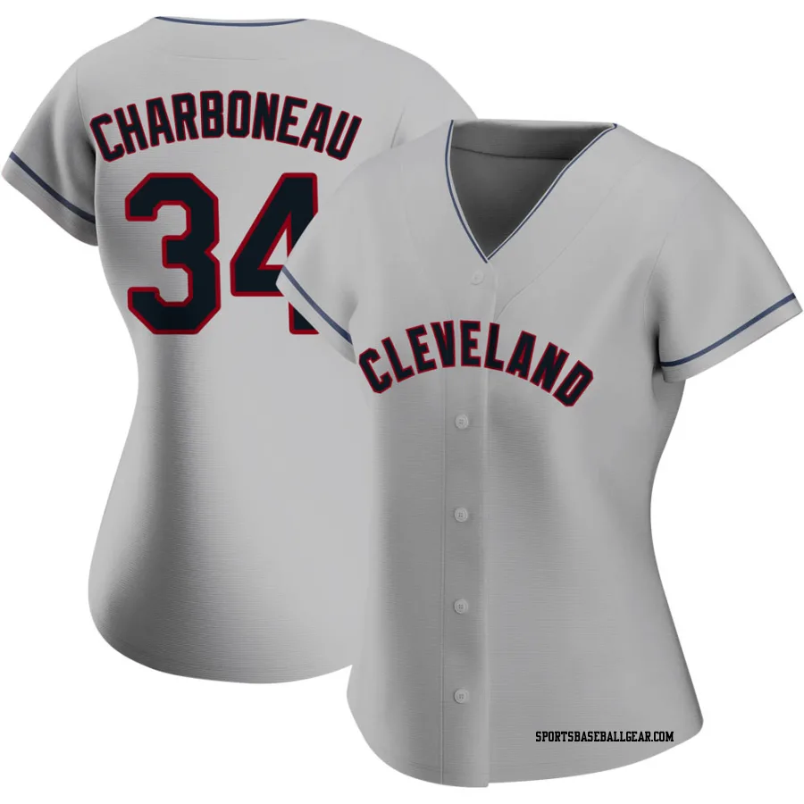 Joe Charboneau Women's Cleveland Guardians Gray Authentic Road Jersey