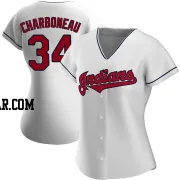 Joe Charboneau Women's Cleveland Guardians White Authentic Home Jersey