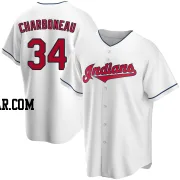 Joe Charboneau Youth Cleveland Guardians White Replica Home Jersey