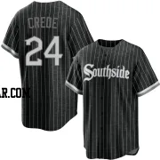 Joe Crede Men's Chicago White Sox Black Replica 2021 City Connect Jersey