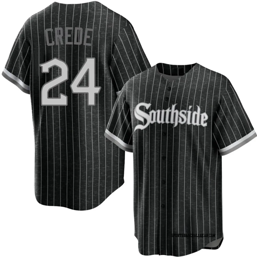 Joe Crede Men's Chicago White Sox Black Replica 2021 City Connect Jersey