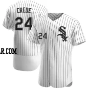 Joe Crede Men's Chicago White Sox White Authentic Home Jersey