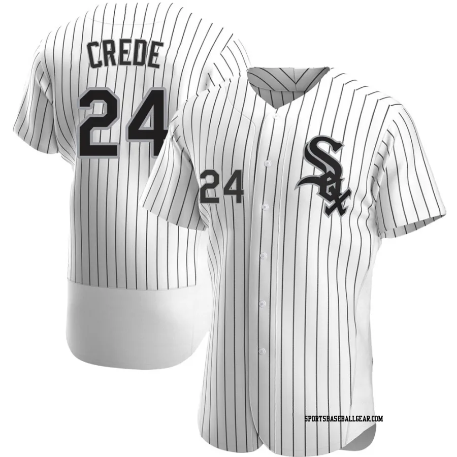 Joe Crede Men's Chicago White Sox White Authentic Home Jersey