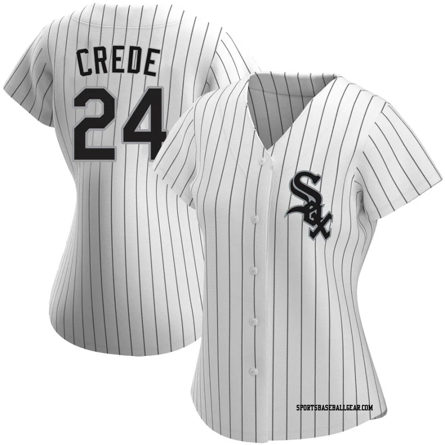 Joe Crede Women's Chicago White Sox White Authentic Home Jersey