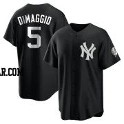 Joe DiMaggio Men's New York Yankees Black/White Replica Jersey