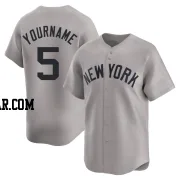 Joe DiMaggio Men's New York Yankees Gray Limited Away Jersey