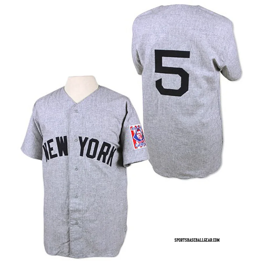 Joe DiMaggio Men's New York Yankees Grey Authentic 1939 Throwback Jersey