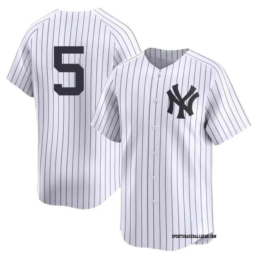 Joe DiMaggio Men's New York Yankees White Limited Yankee Home 2nd Jersey