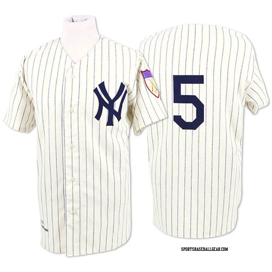 Joe DiMaggio Men's New York Yankees White Replica Throwback Jersey