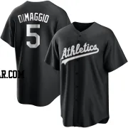 Joe Dimaggio Men's Oakland Athletics Black/White Replica Jersey