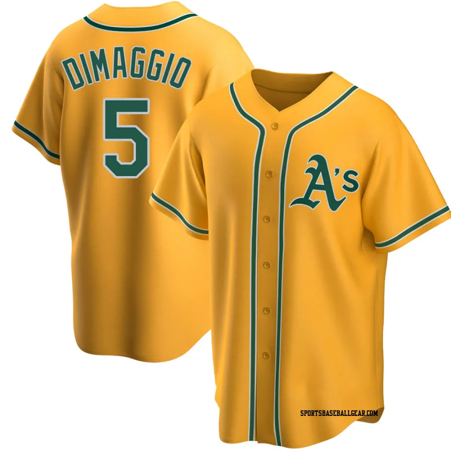 Joe Dimaggio Men's Oakland Athletics Gold Replica Alternate Jersey