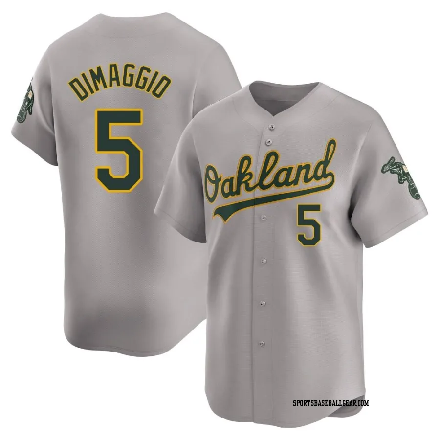 Joe Dimaggio Men's Oakland Athletics Gray Limited Away Jersey