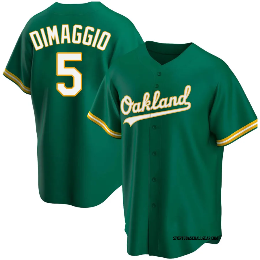 Joe Dimaggio Men's Oakland Athletics Green Replica Kelly Alternate Jersey