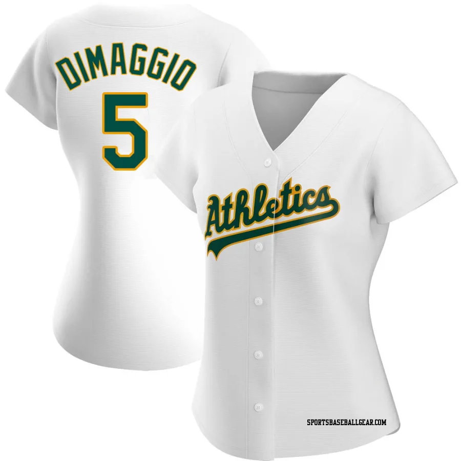 Joe Dimaggio Women's Oakland Athletics White Authentic Home Jersey