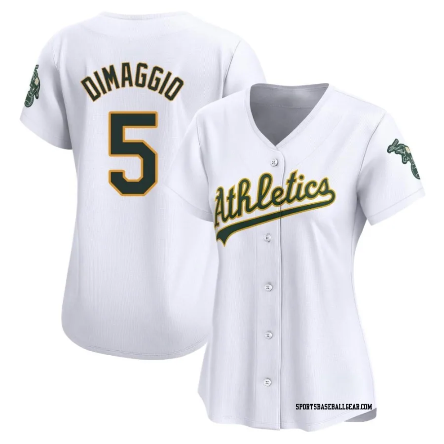 Joe Dimaggio Women's Oakland Athletics White Limited Home Jersey