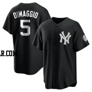 Joe DiMaggio Youth New York Yankees Black/White Replica Jersey