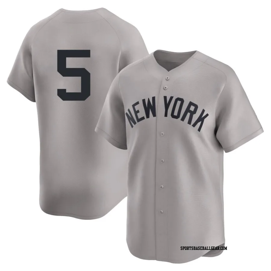 Joe DiMaggio Youth New York Yankees Gray Limited Away 2nd Jersey