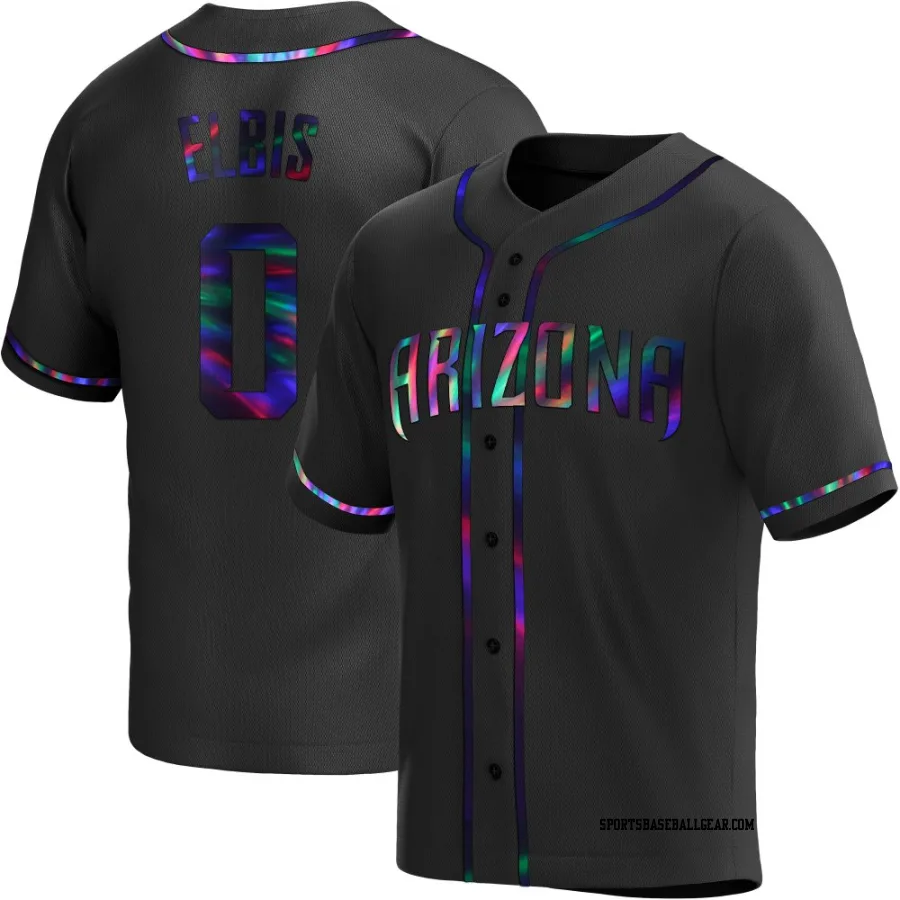 Joe Elbis Men's Arizona Diamondbacks Black Holographic Replica Alternate Jersey