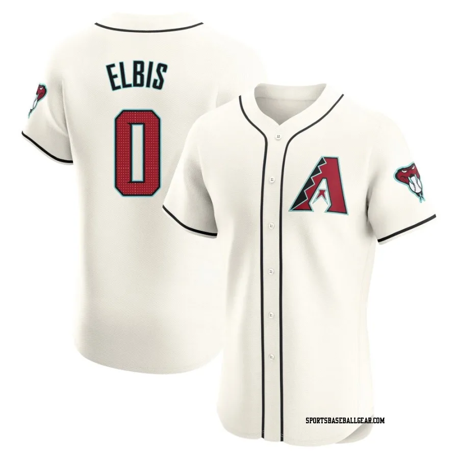 Joe Elbis Men's Arizona Diamondbacks Cream Elite Home Jersey