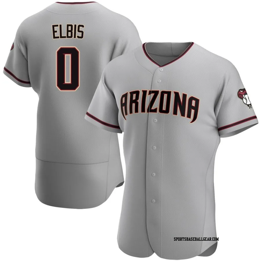 Joe Elbis Men's Arizona Diamondbacks Gray Authentic Road Jersey