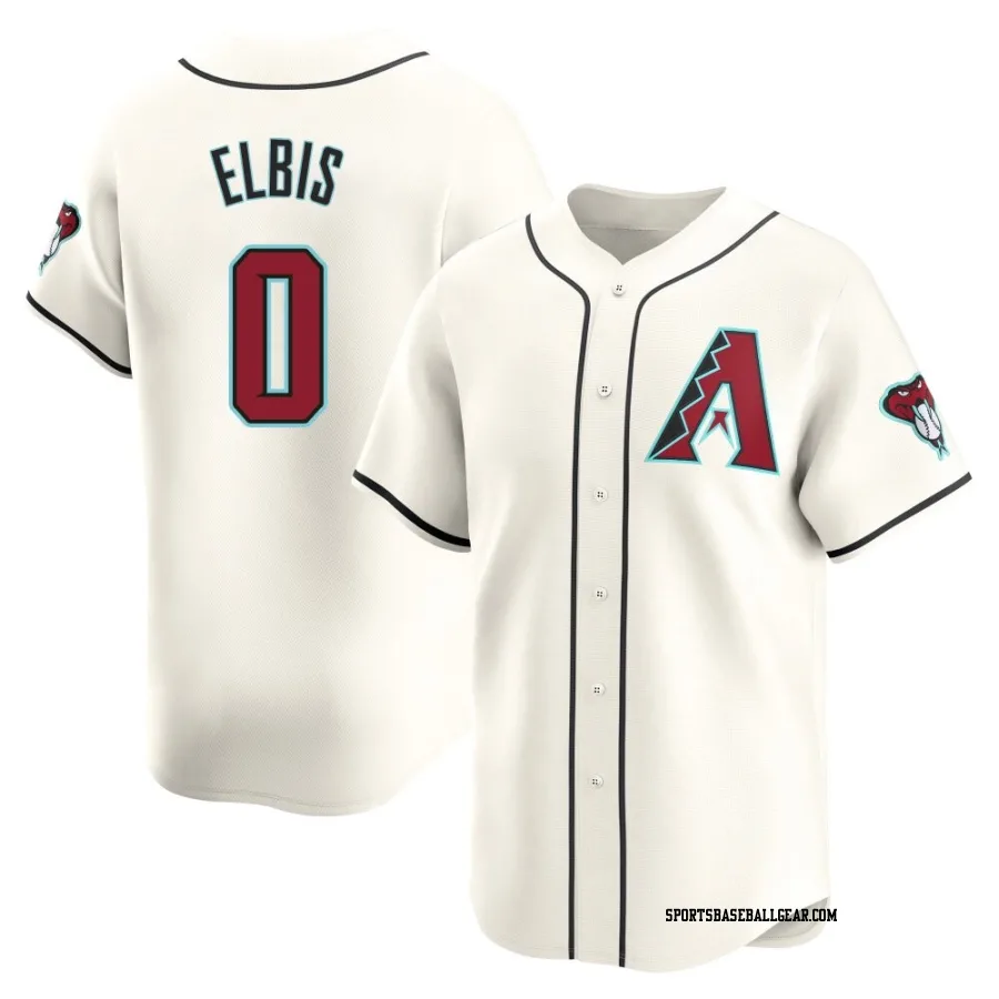 Joe Elbis Men's Arizona Diamondbacks White Limited Home Jersey