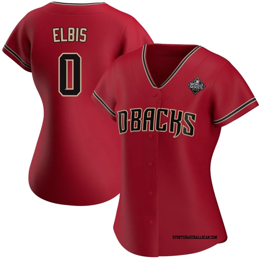 Joe Elbis Women's Arizona Diamondbacks Red Authentic Alternate 2023 World Series Jersey