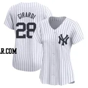 Joe Girardi Women's New York Yankees White Limited Yankee Home Jersey