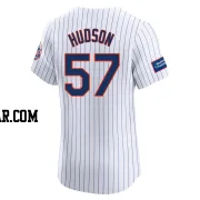 Joe Hudson Men's New York Mets White Elite Home Patch Jersey