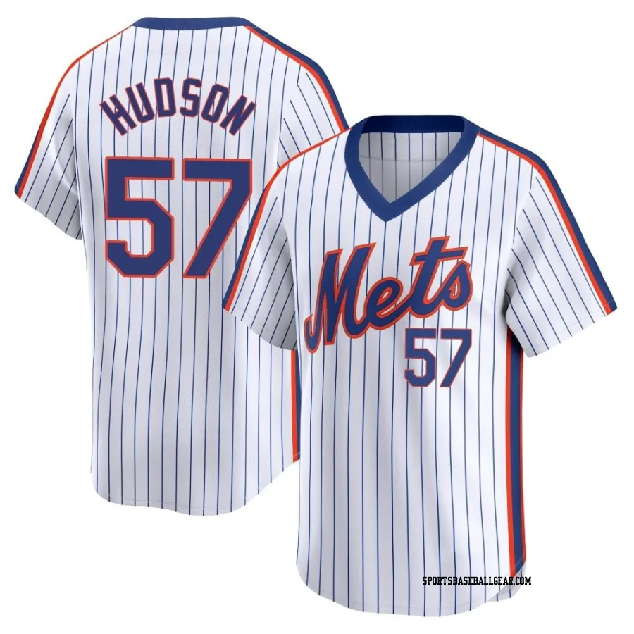 Joe Hudson Youth New York Mets White Limited Cooperstown Collection Jersey