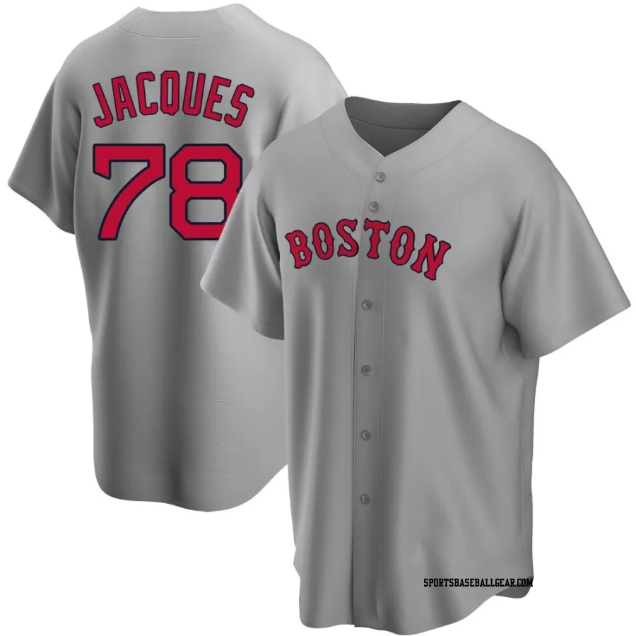 Joe Jacques Men's Boston Red Sox Gray Replica Road Jersey