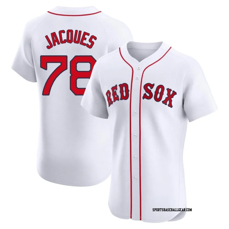 Joe Jacques Men's Boston Red Sox White Elite Home Jersey