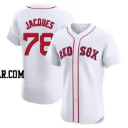 Joe Jacques Men's Boston Red Sox White Elite Home Patch Jersey