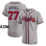 Joe Jimenez Men's Atlanta Braves Gray Elite Road Jersey