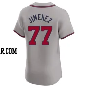 Joe Jimenez Men's Atlanta Braves Gray Elite Road Jersey