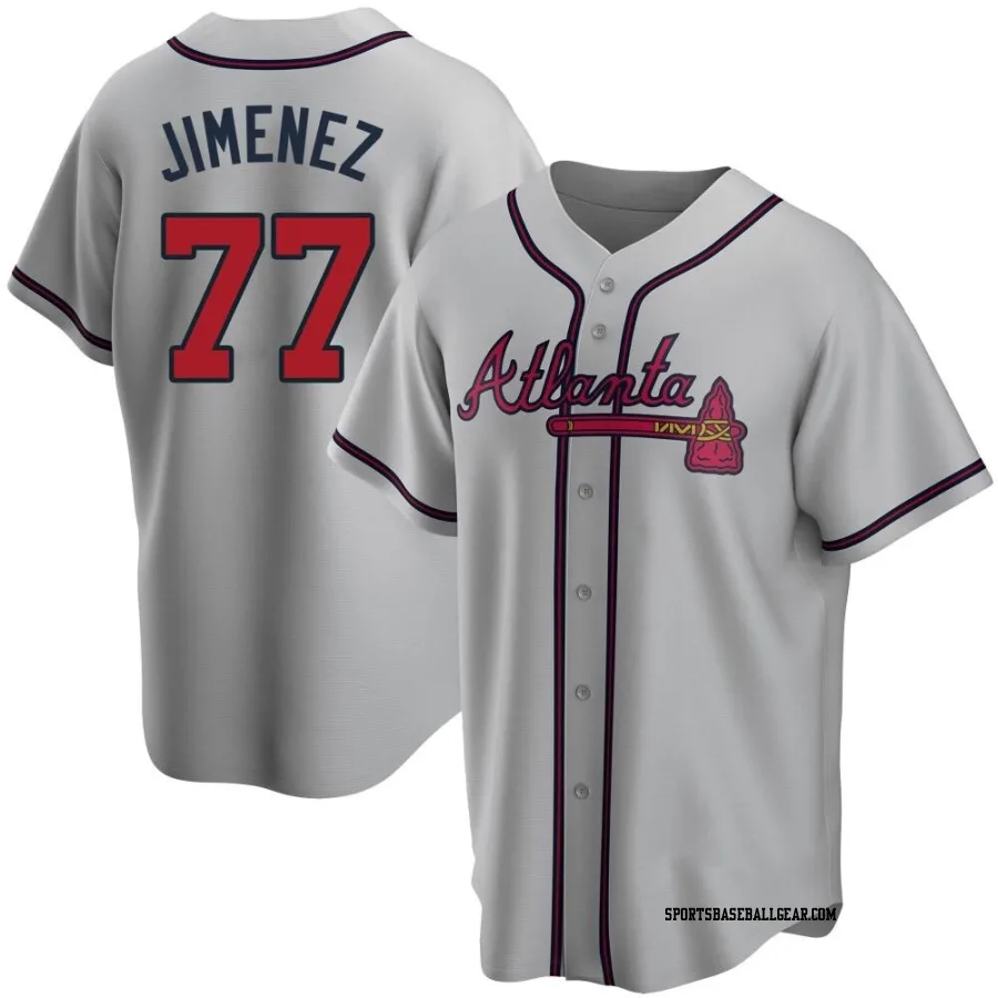 Joe Jimenez Men's Atlanta Braves Gray Replica Road Jersey