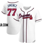 Joe Jimenez Men's Atlanta Braves White Authentic Home Jersey