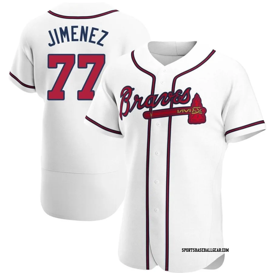 Joe Jimenez Men's Atlanta Braves White Authentic Home Jersey