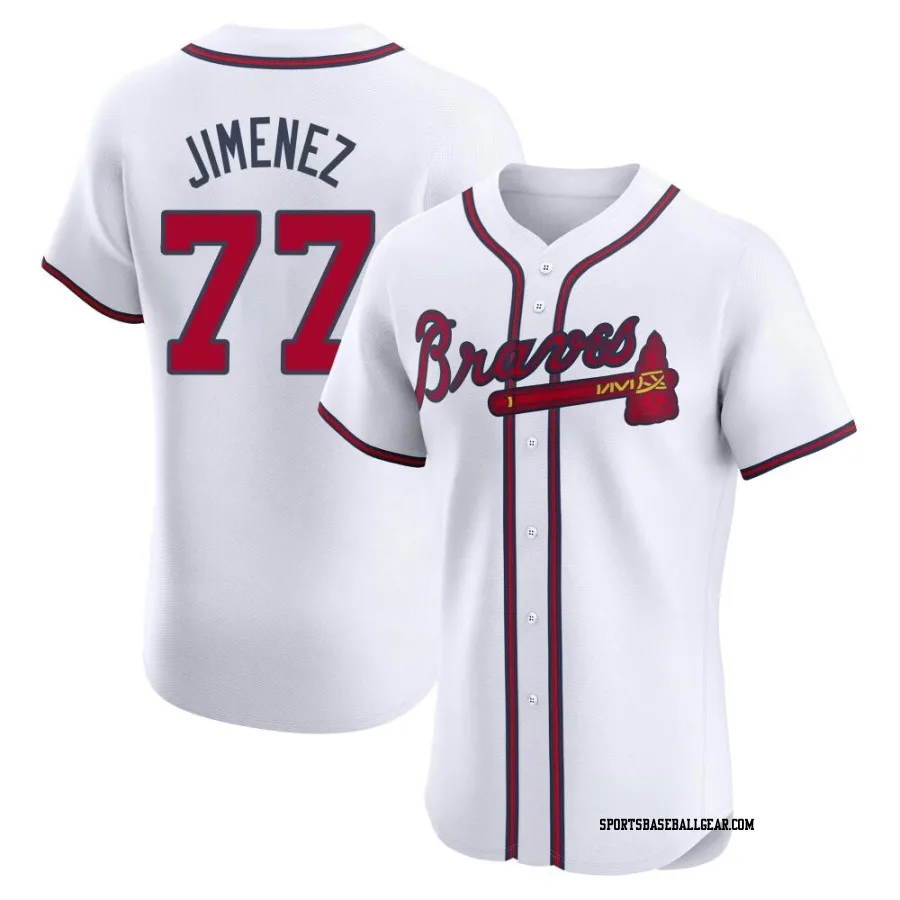 Joe Jimenez Men's Atlanta Braves White Elite Home Jersey