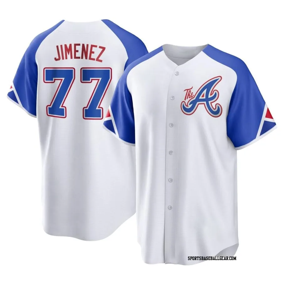 Joe Jimenez Men's Atlanta Braves White Replica 2023 City Connect Jersey