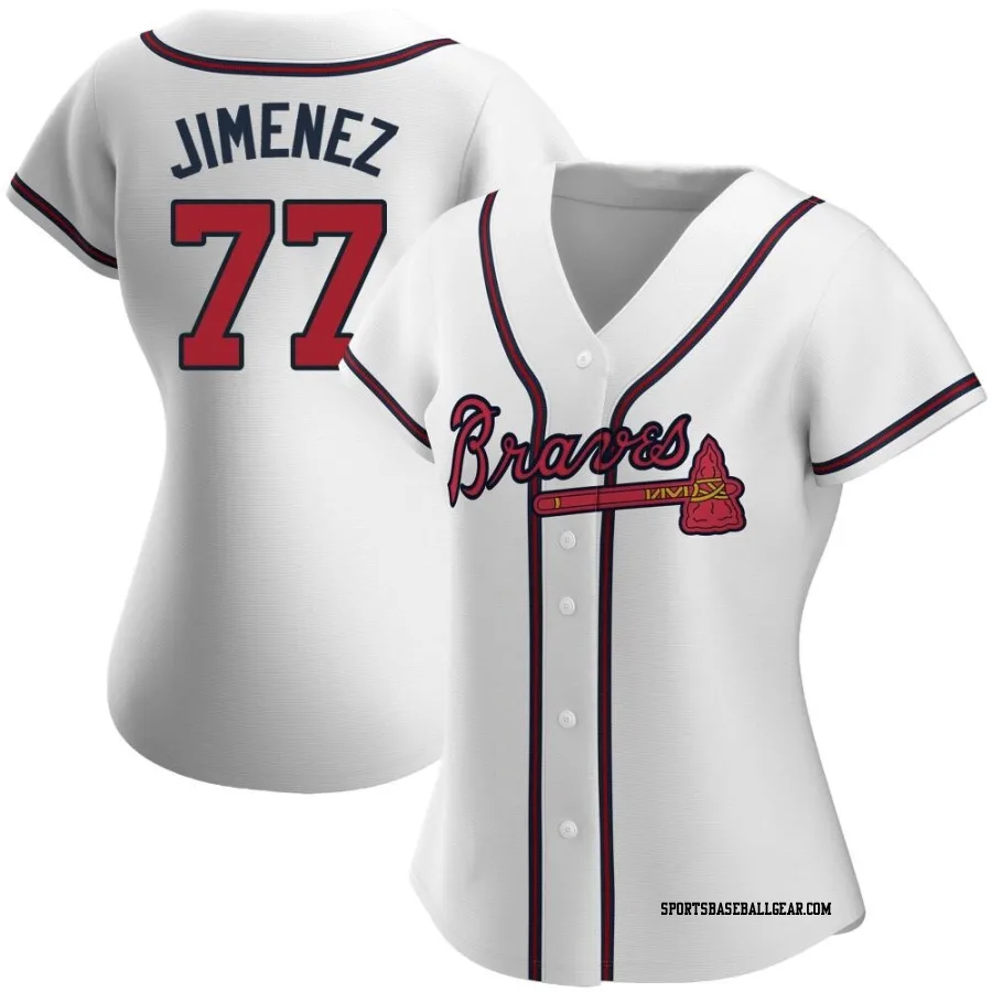 Joe Jimenez Women's Atlanta Braves White Authentic Home Jersey