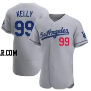 Joe Kelly Men's Los Angeles Dodgers Gray Authentic Away Jersey