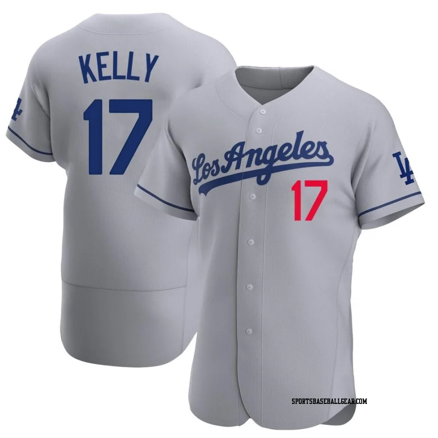 Joe Kelly Men's Los Angeles Dodgers Gray Authentic Away Jersey