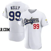 Joe Kelly Men's Los Angeles Dodgers White/Gold Authentic 2021 Gold Program Player Jersey