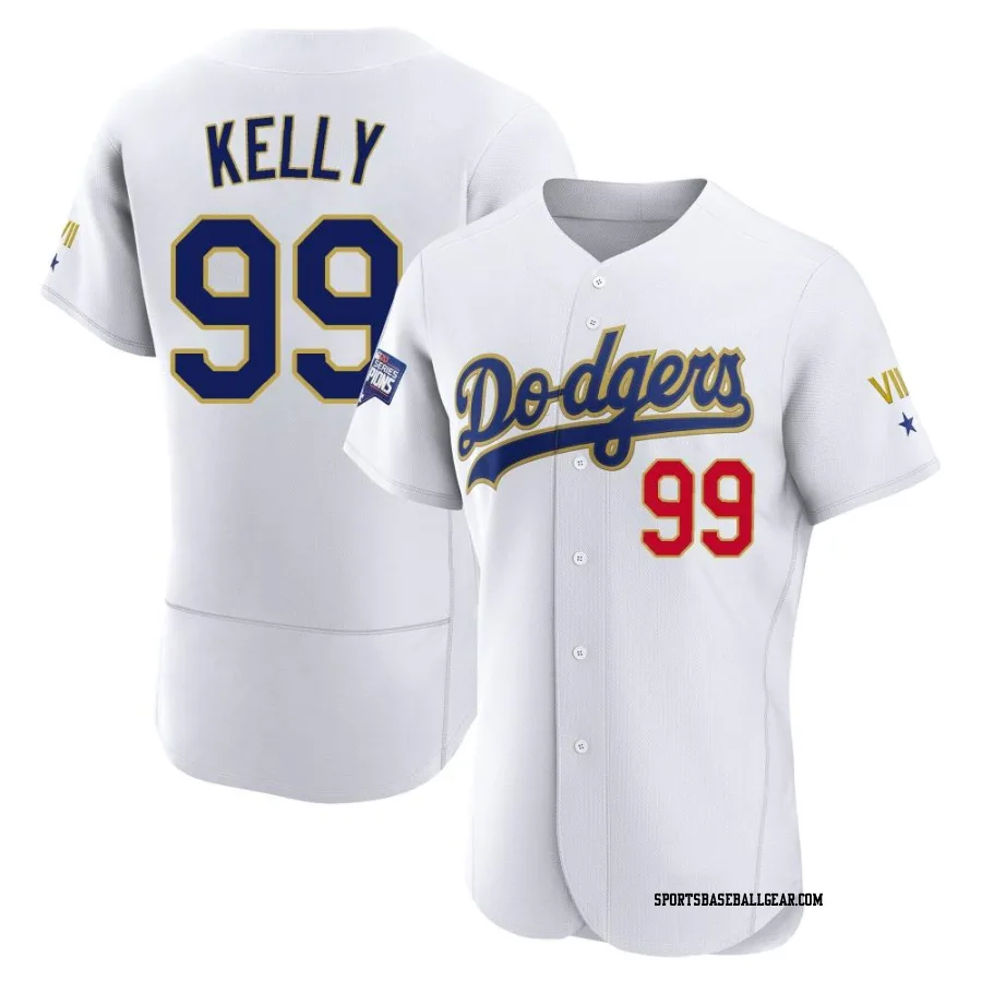 Joe Kelly Men's Los Angeles Dodgers White/Gold Authentic 2021 Gold Program Player Jersey